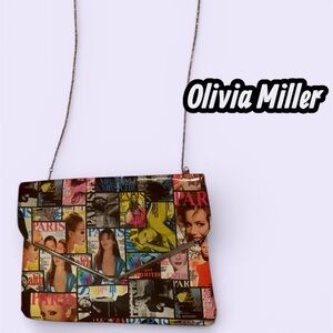 Olivia Miller Vibrant Magazine Print Crossbody Bag